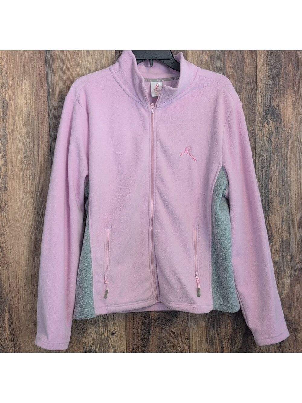 Lecare Pink/Gray Full Zip Fleece Jacket XL           -728AA
